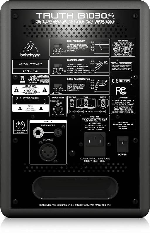 Behringer B1030A Truth Active Studio Monitor, Single na Gear4Music.com