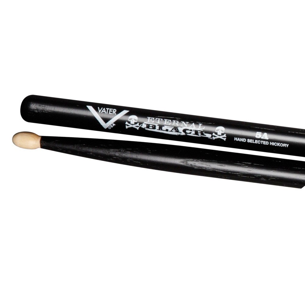 Vater Percussion 5A Drumsticks, Wood Tip, Eternal Black