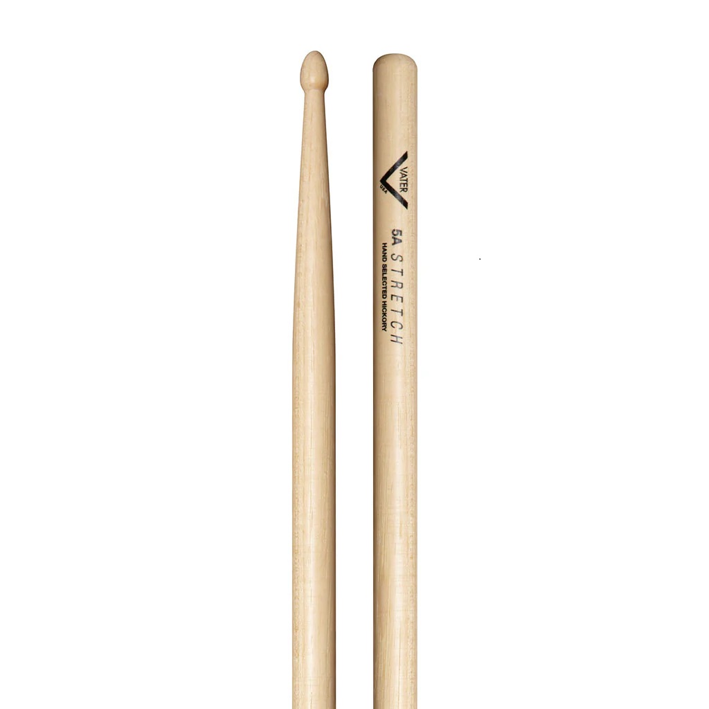 Vater American Hickory Drumsticks - 5A Stretch - Wood Tip