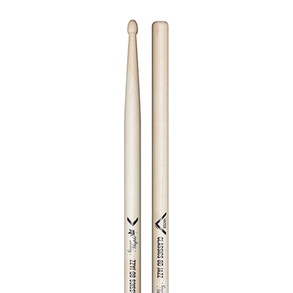 Vater Sugar Maple Drumsticks - Classics 8D Jazz - Wood Tip