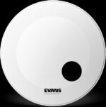 Evans EQ3 Coated White 22-Inch BD22RGCW Bass Drum Reso Head with Hole