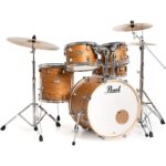 Pearl Decade Maple DMP925S 5-piece Drum Set with Sabian Cymbals - #876 Artisan Satin Caramel