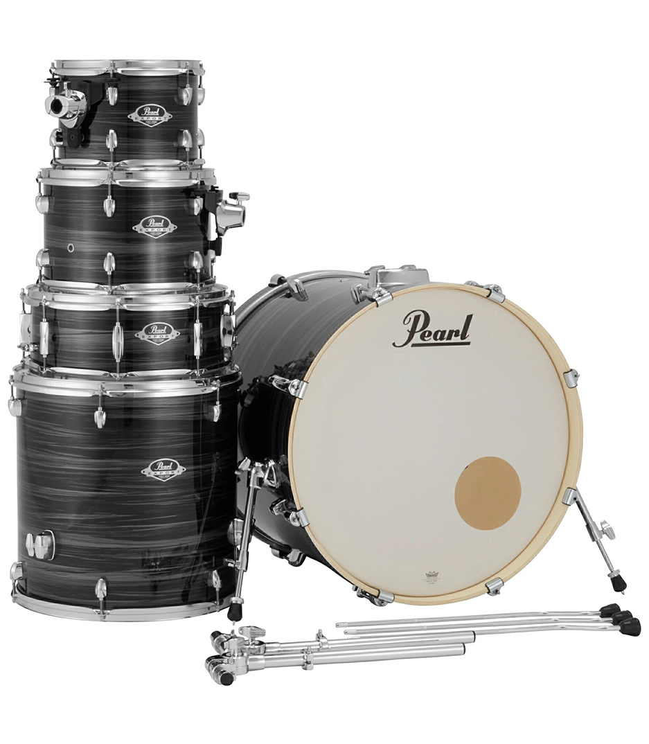 Pearl Export EXX725S/C 5 piece Drum Set with Hardware and Sabian SBR Cymbals - #778 Graphite Silver Twist
