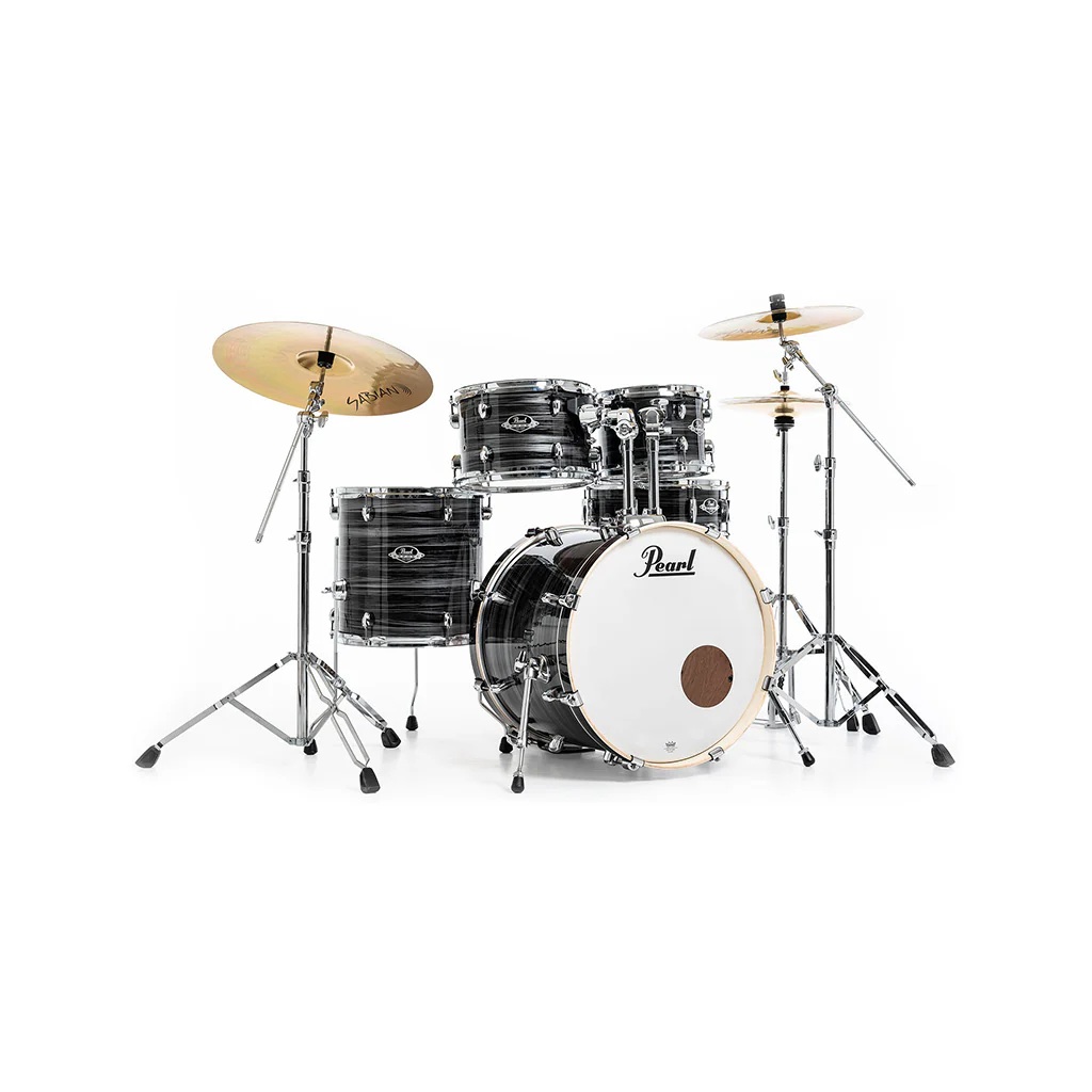 Pearl Export EXX725S/C 5 piece Drum Set with Hardware and Sabian SBR Cymbals - #778 Graphite Silver Twist