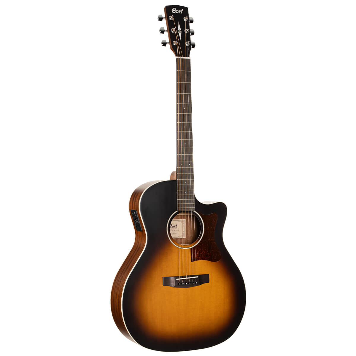 Cort GA1E Grand Regal Series Electric-Acoustic Guitar - Open Pore Sunburst