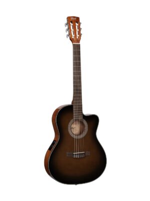 Cort Jade E Nylon Electric-Acoustic Guitar - Dark Brown Burst