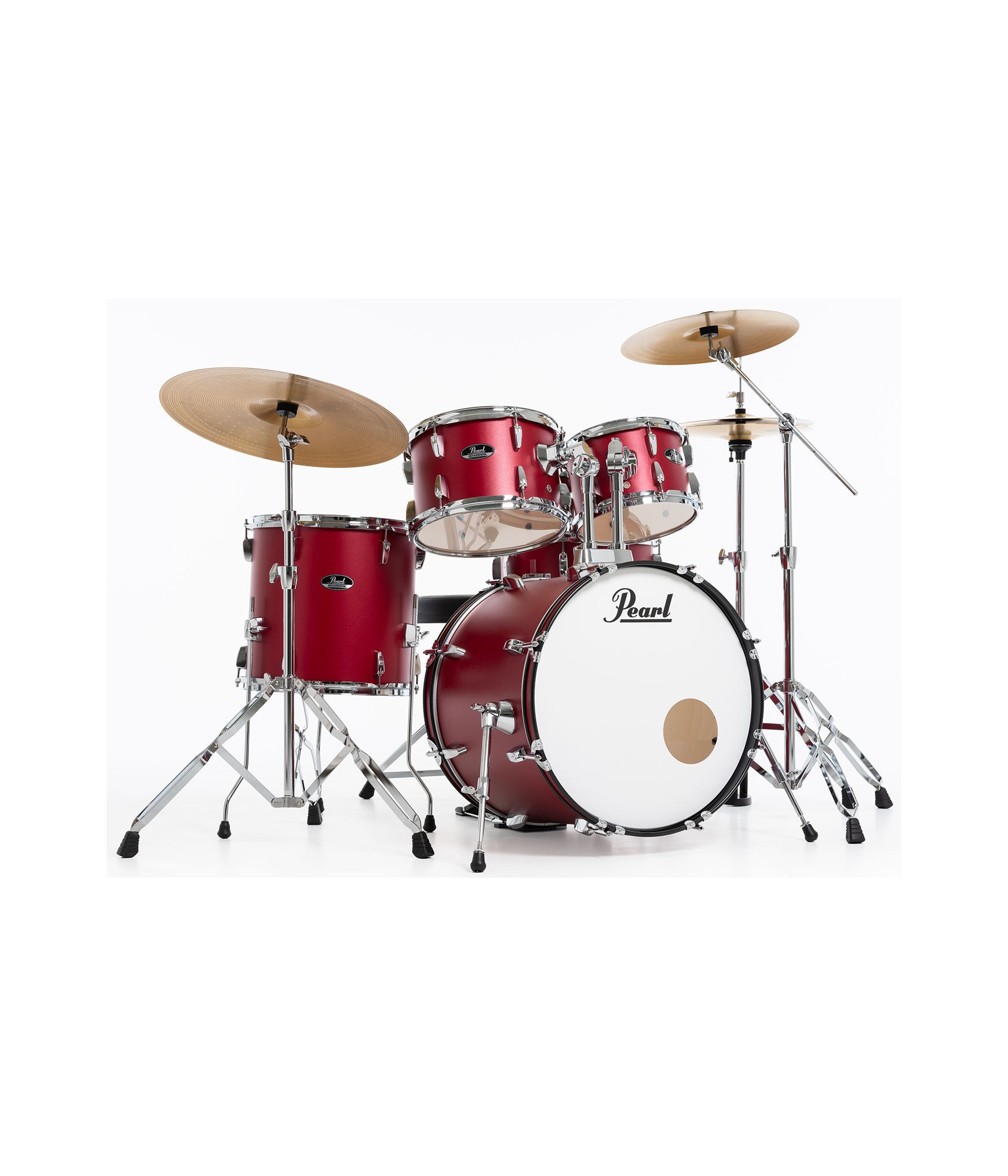 Pearl Roadshow RS525SBC/C 5-piece Complete Drum Set with Solar Cymbals – #747 Matte Red