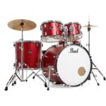 Pearl Roadshow RS525SC/C 5-piece Complete Drum Set with Solar Cymbals - #747 Matte Red