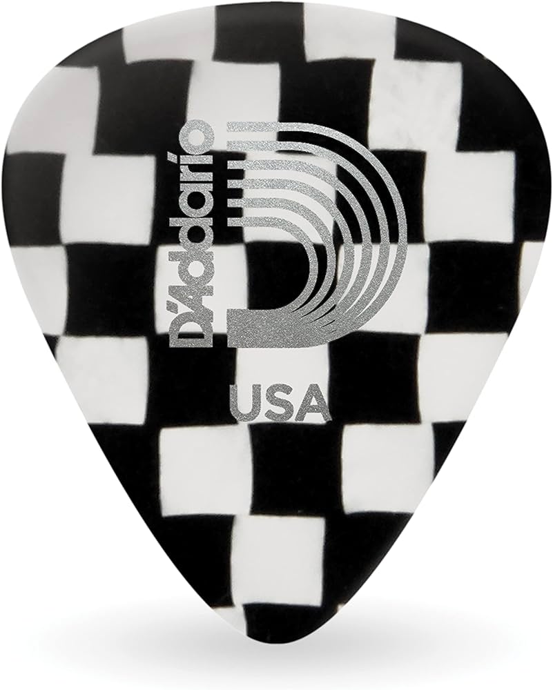 Planet Waves 1CCB6-10 Checkerboard Celluliod Guitar Picks – 10 pack – Heavy
