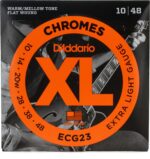 D'Addario ECG23 XL Chromes Flatwound Electric Guitar Strings - 10 to 48 - Extra Light