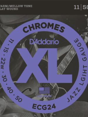 D'Addario ECG24 XL Chromes Electric Guitar Strings - 11-50 - Jazz Light