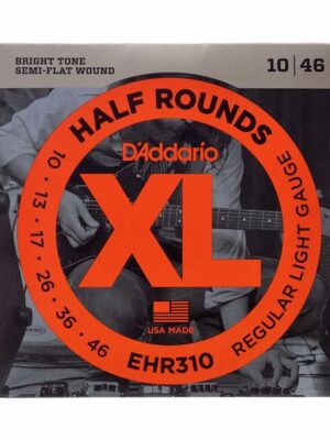 D'Addario EHR310 XL Half-Rounds Electric Guitar Strings - 10-46  - Regular Light