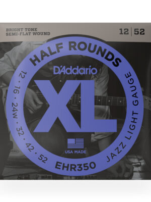 D'Addario EHR350 XL Half Rounds Electric Guitar Strings - 12-52 Jazz Light