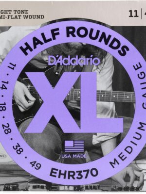D'Addario EHR370 XL Half Rounds Electric Guitar Strings - 11-49 - Medium