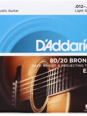 D'Addario EJ11 80/20 Bronze Acoustic Guitar Strings - .012-.053 Light