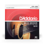 D'Addario EJ12 80/20 Bronze Acoustic Guitar Strings - .013-.056 Medium