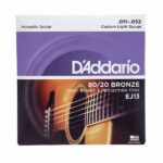 D'Addario EJ13 80/20 Bronze Acoustic Guitar Strings - .011-.052 Custom Light