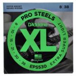D'Addario EPS530 XL ProSteels Electric Guitar Strings - .008-.038 Extra-Super Light