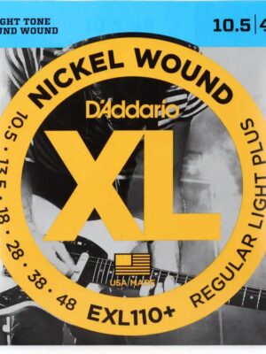 D'Addario EXL110+ XL Nickel Wound Electric Guitar Strings - .0105-.048 Regular Plus