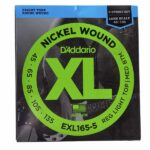 D'Addario EXL165-5 Nickel Wound Bass Guitar Strings - .045-.135 Regular Light Top/Medium Bottom Long Scale 5-string