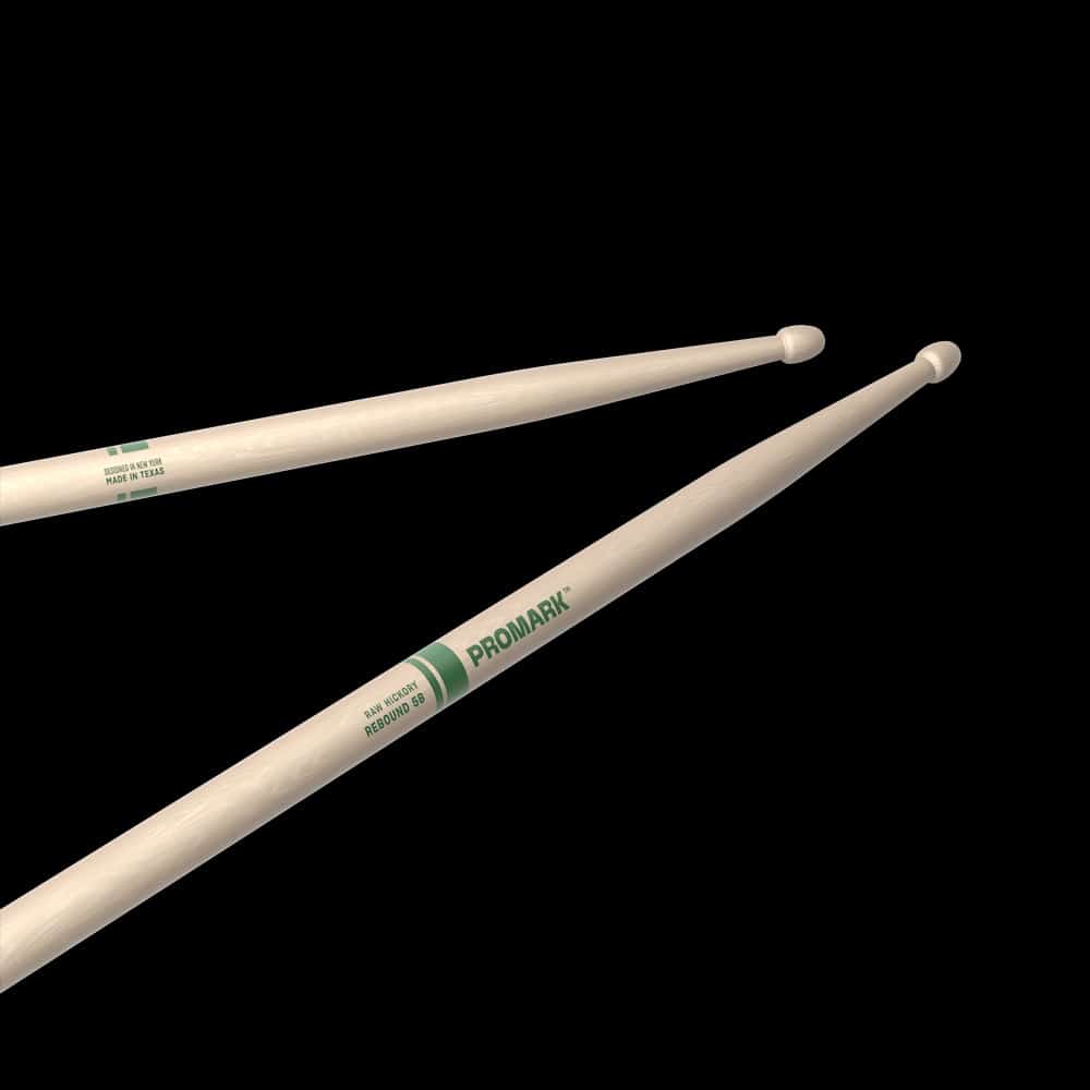 Promark Rebound Drumsticks - Raw Hickory - 5B - Wood Tip - Image 3