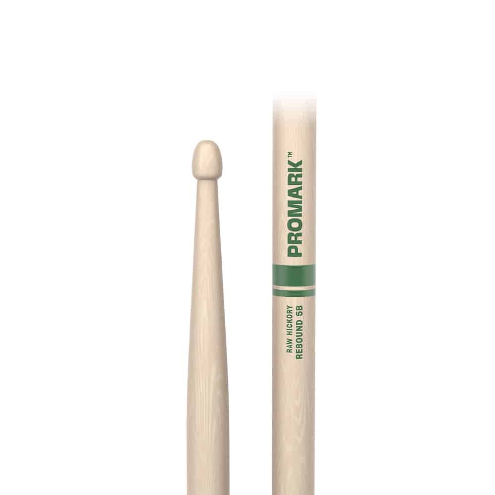 Promark Rebound Drumsticks - Raw Hickory - 5B - Wood Tip