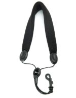 Rico SJA18 Padded Neck Strap for Soprano and Alto Saxophones - Black, Snap Hook