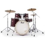 Pearl Export EXX725S/C 5 piece Drum Set with Hardware and Sabian SBR Cymbals - #864 Satin Scarlet