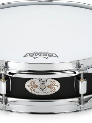 Pearl S1330B Steel Effect Piccolo Snare Drum - 13 x 3 inch - Black