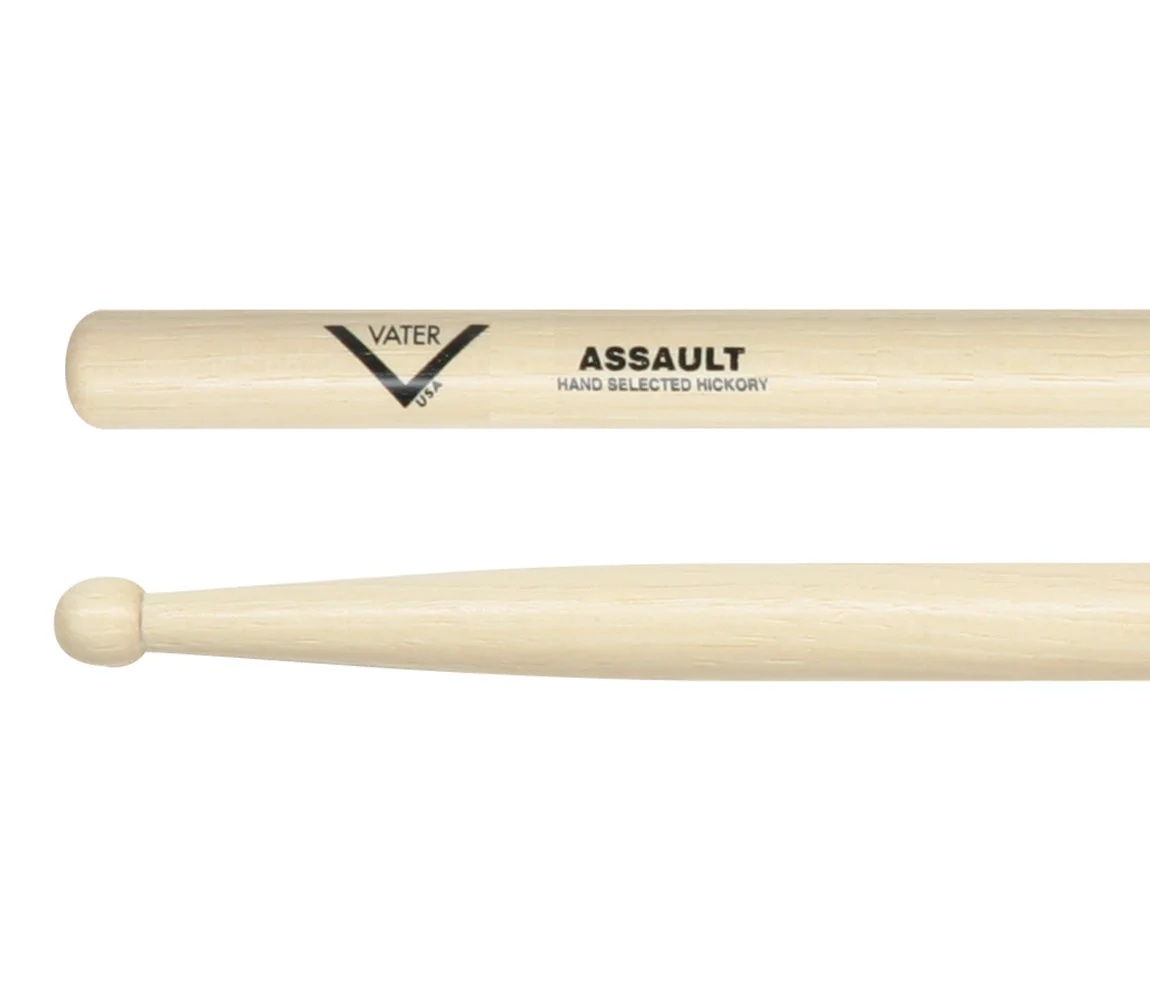 Vater American Hickory Drumsticks - Assault - Wood Tip