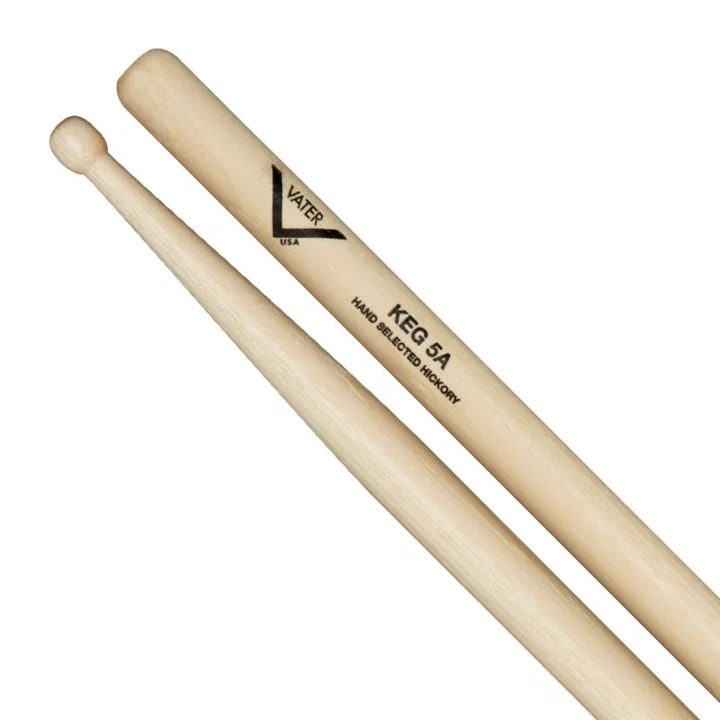 Vater American Hickory Drumsticks – Keg 5A – Wood Tip