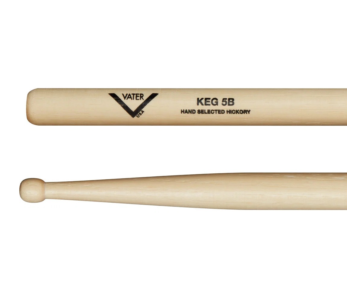 Vater American Hickory Drumsticks - Keg 5B - Wood Tip