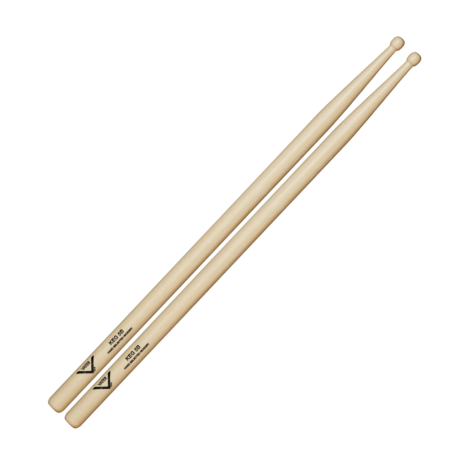 Vater American Hickory Drumsticks - Keg 5B - Wood Tip