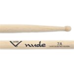 Vater Nude Series Hickory Drumsticks - 7A - Wood Tip