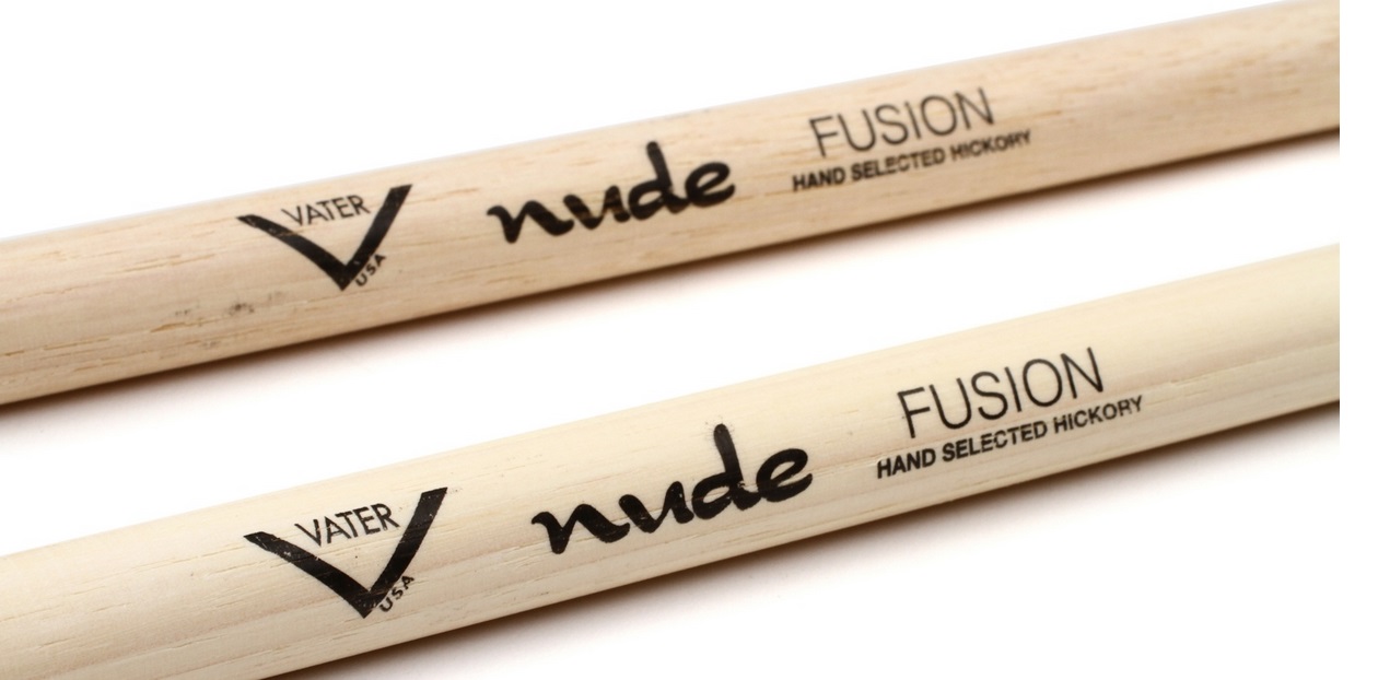 Vater Nude Series Hickory Drumsticks - Fusion - Wood Tip - Image 3