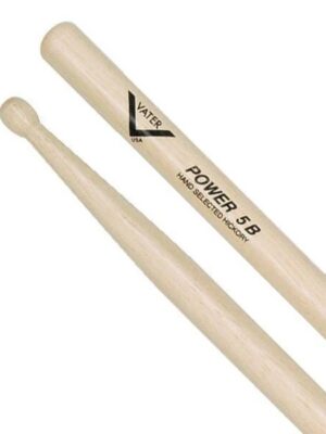 Vater American Hickory Drumsticks – Power 5B – Wood Tip