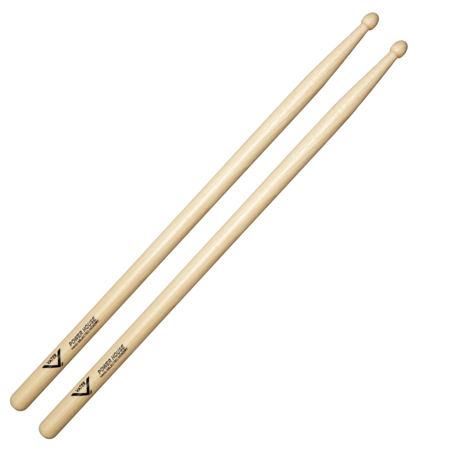 Vater American Hickory Drumsticks – Power House – Wood Tip